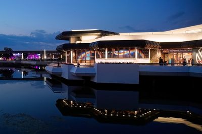 Odyssey restaurant at night