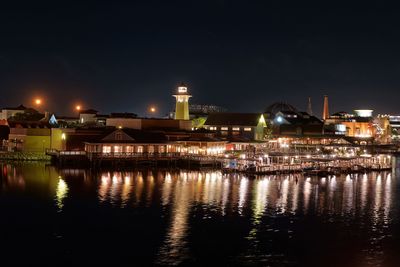 Disney Springs at night