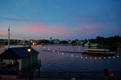 Dusk boat arriving at Boardwalk