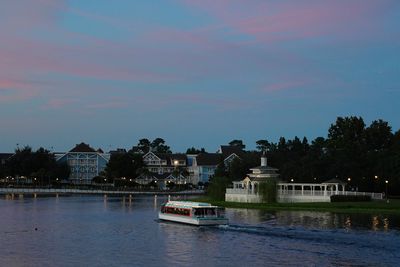 Dusk at Epcot Resort lagoon