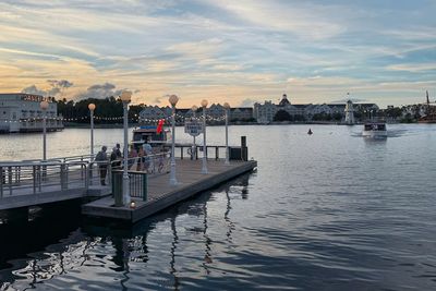 Boardwalk dock at sunset