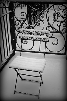 Snow-covered Chair