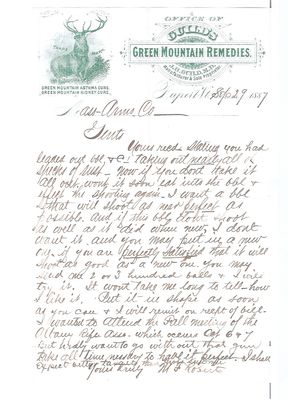 2nd M. F. Roberts Letter to Massachusetts Arms Company