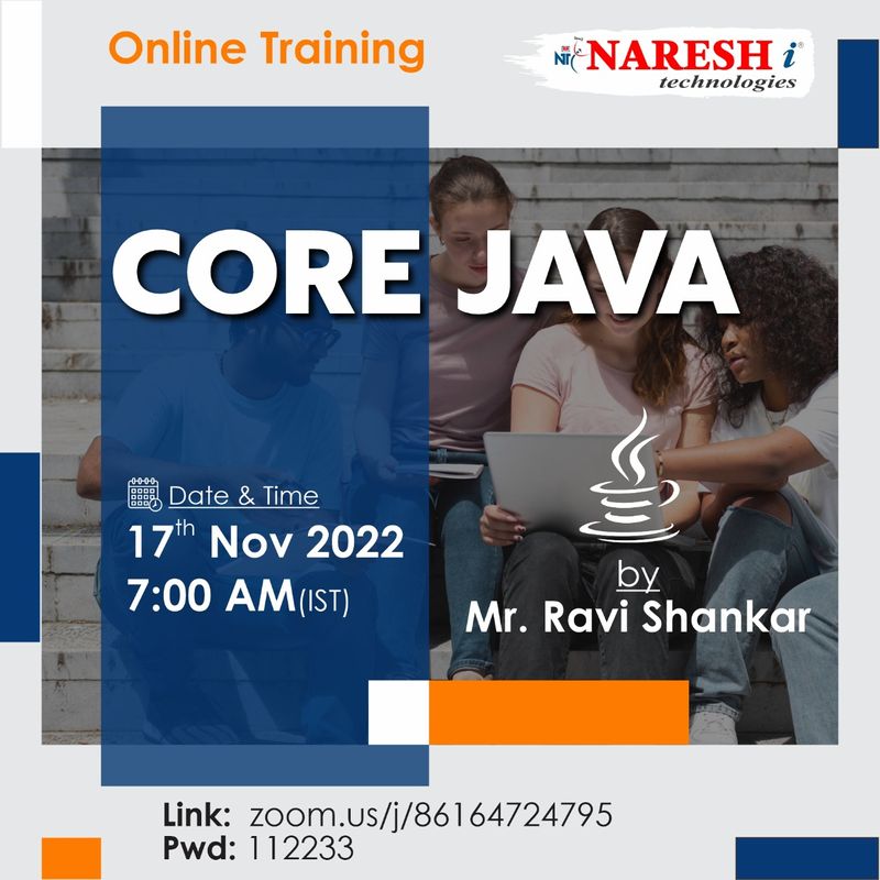 Attend Free Demo On Core Java by Mr. Ravi Shankar.