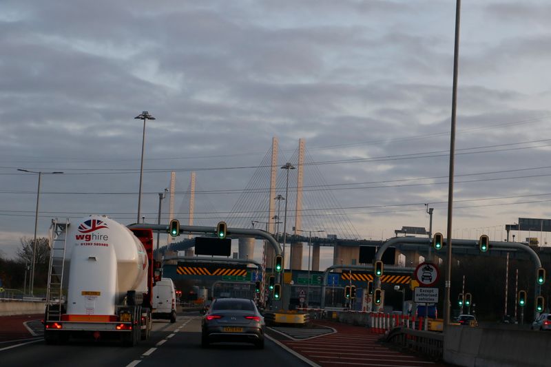 The Dartford Crossing going south