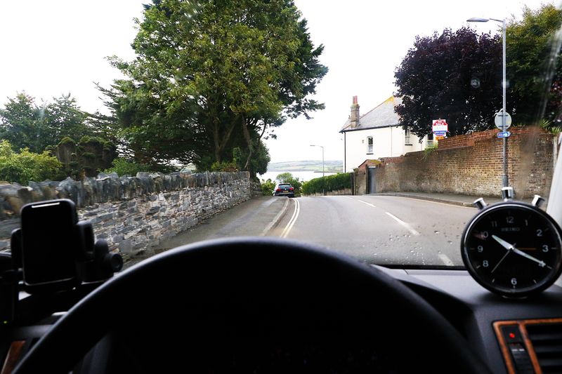 Driving into Padstow