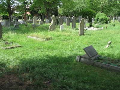 Cemetery's are quite peaceful on a sunny day