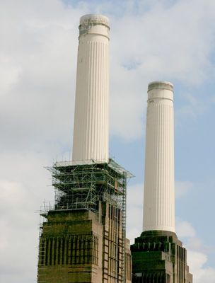 Two of the chimneys
