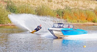 You got to be tough to water ski