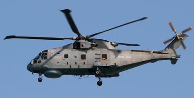 A Royal Navy helicopter, it sure is big