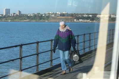 A lot of people enjoy the walk to the end of the pier