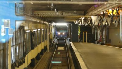 The Pier train coming in to the station