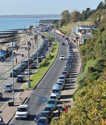Southend Promenade, I can see my van parked near the bottom