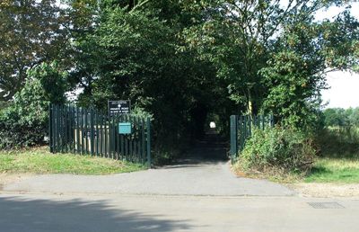 Entrance to club, the lane is 200 yards long