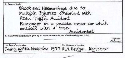 Accidental, terrible shame to lose your life through an accident.