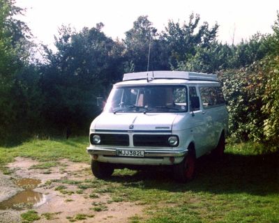 My first van, A 1972 Bedford CF van, converted by Autosleepers