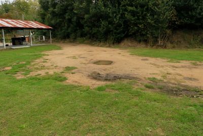 Cars park on the range on Sundays, (bad drivers)