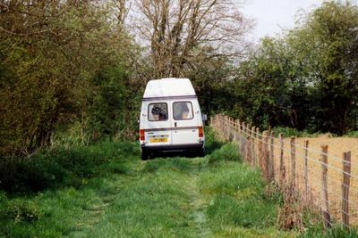 Flair driving across the fields of Kent