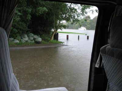 The river floods into the Lane quite often