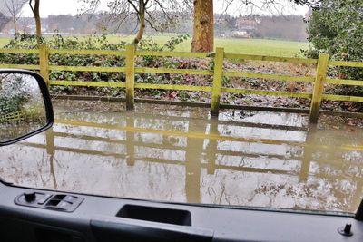 The river is flowing to the right quite fast