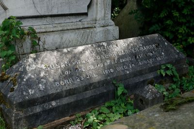 Susan Barrow of Barbados, West Indies died 1871