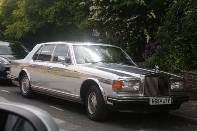 Rolls Royce with a chrome wrap