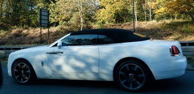 Convertible White Rolls Royce