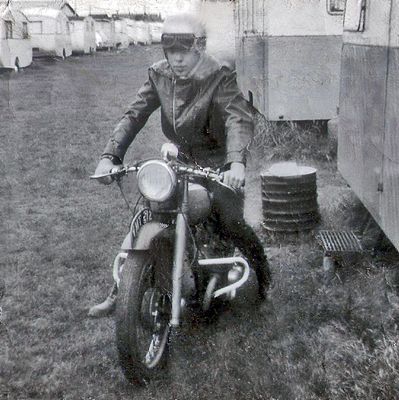 Douglas 350cc Sports Twin, cost me £12. First machine I drove