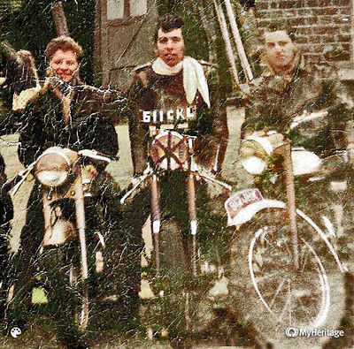 BSA Gold Star, 500 single. 16 years old and driving a racing machine