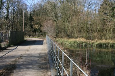 The way out from the farm, the car park is round to the left