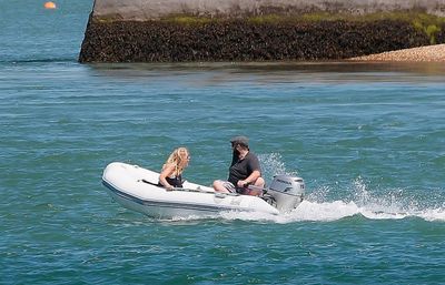 Great combination of boat, engine and passenger