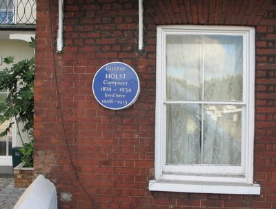 Gustav Holst, on a house near the river in Barnes