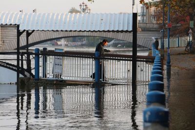 Putney Pier high tide, I have seen it higher, forget when
