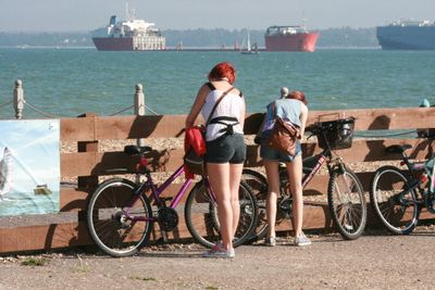 At the seaside, watching all the ships go by
