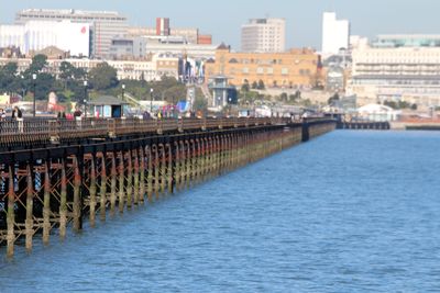 Looking along the Pier to Southend