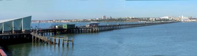 Looking back to Southend from the end of the Pier