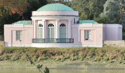 The Pink House from the river