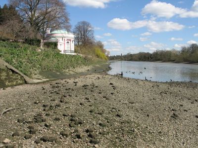 The Pink House, at low tide