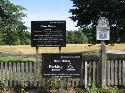Ham House notice boards at the main drive in