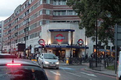 Clapham South Tube Station, a very busy station on the Northern Line