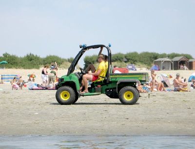 They patrol the beach to keep it safe