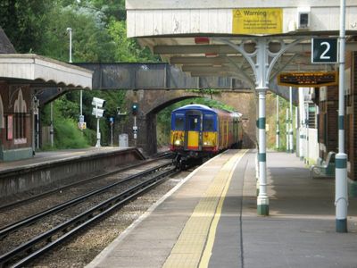 Down train at Box Hill and West Humble.
