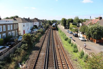To the right of the train, is the tomb of Sir Richard Burton, explorer
