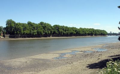 Looking across the Thames into the Park