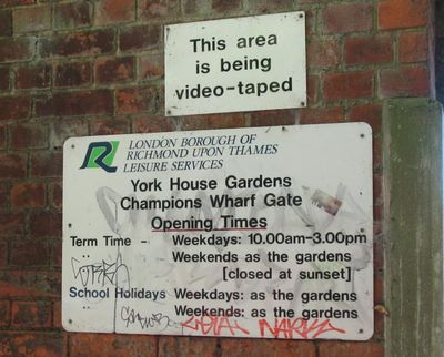 A Vandalised sign