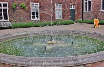 The fountain in the centre of the courtyard