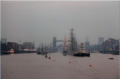 Tall ships visit Pool of London