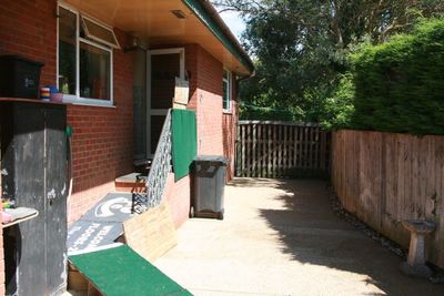 Side door to the bungalow