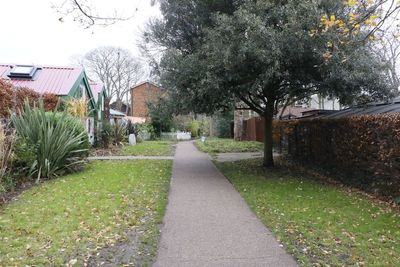 This path leads to the boatyard
