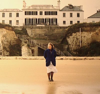 The big house on the cliff.